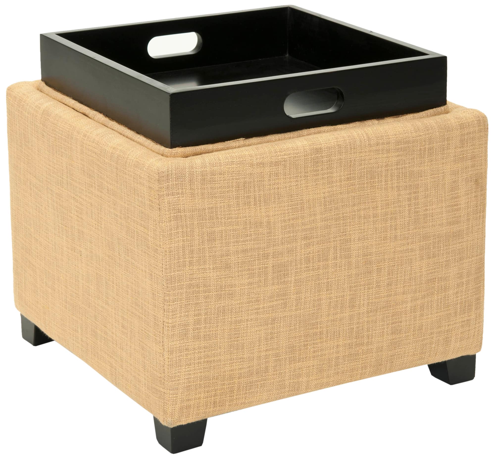 Harrison Single Tray Ottoman in Gold